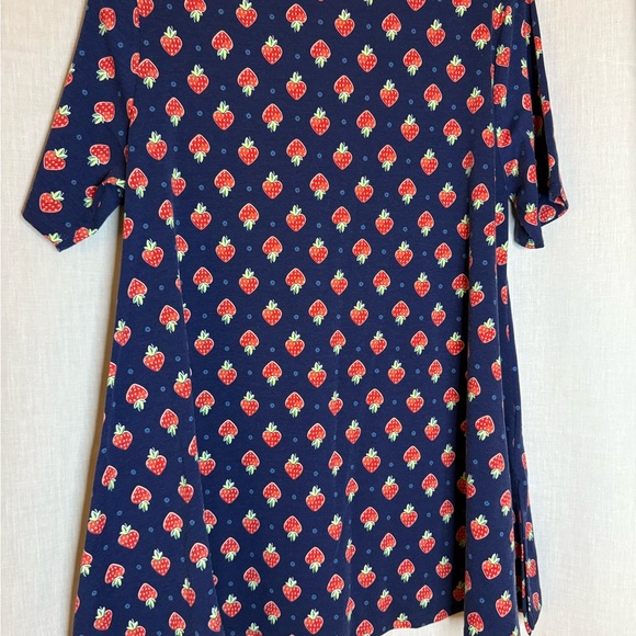LuLaRoe Gray Top with Strawberry Design - Picture 2 of 5